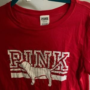 PINK red t-shirt with jewels